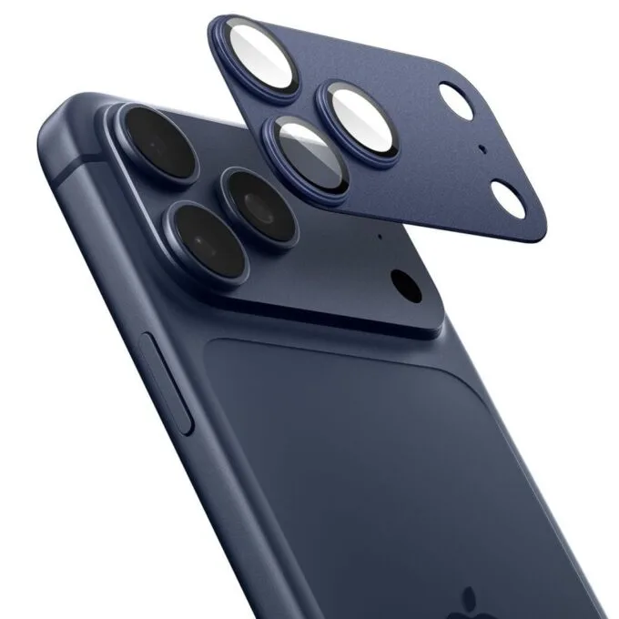 Spigen Optik Pro XL GLAS.TR “EZ FIT” Camera Protector for Apple iPhone 17 Pro blue — image 3
