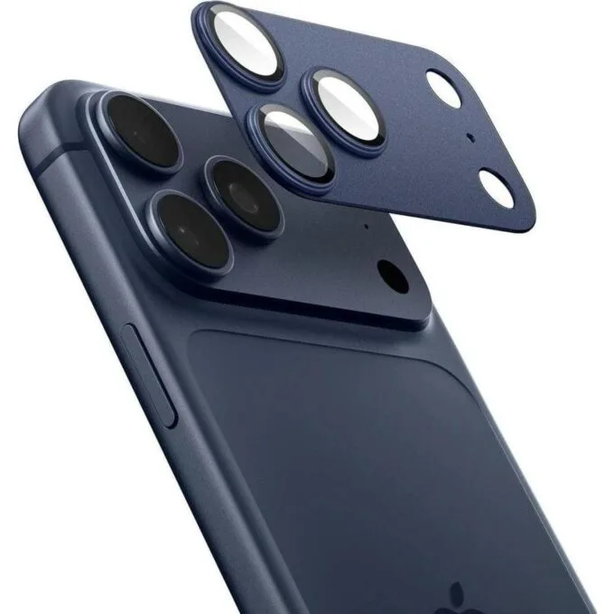 Spigen Optik Pro XL GLAS.TR “EZ FIT” Camera Protector for Apple iPhone 17 Pro Max blue — image 3