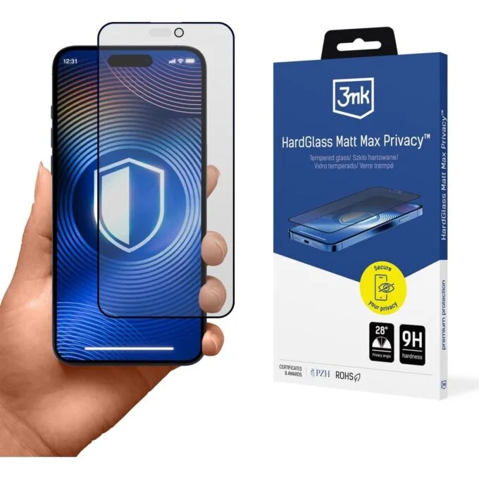 3mk HardGlass Matt Max Privacy for Apple iPhone 15/16 — image 1