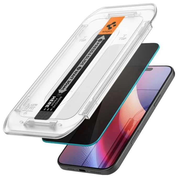 Spigen GLAS.TR “EZ FIT” 2-Pack iPhone 16 Pro Max / 17 Pro Max privacy — image 3