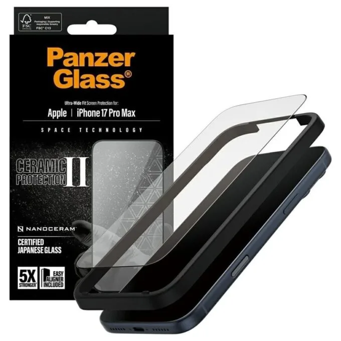 PanzerGlass Ceramic II Ultra-Wide Fit EasyAligner for Apple iPhone 17 Pro Max — image 2