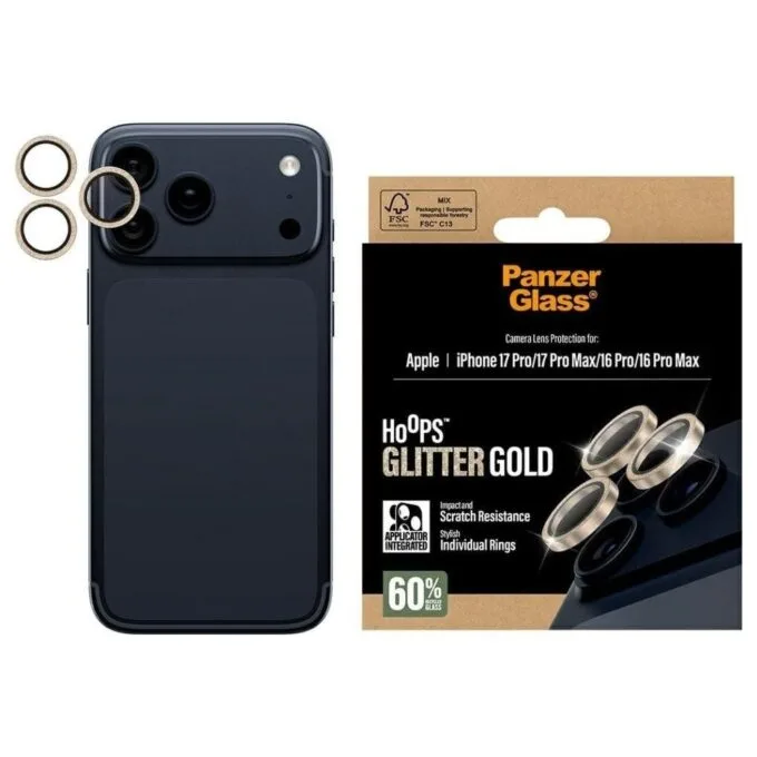 PanzerGlass Hoops Glitter for Apple iPhone 17 Pro/17 Pro Max/16 Pro/16 Pro Max golden — image 1