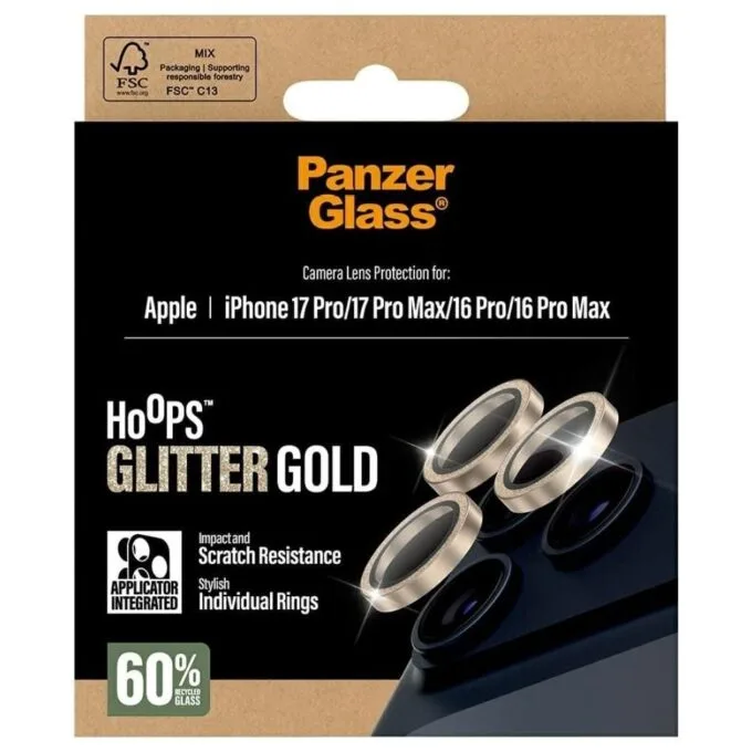 PanzerGlass Hoops Glitter for Apple iPhone 17 Pro/17 Pro Max/16 Pro/16 Pro Max golden — image 3
