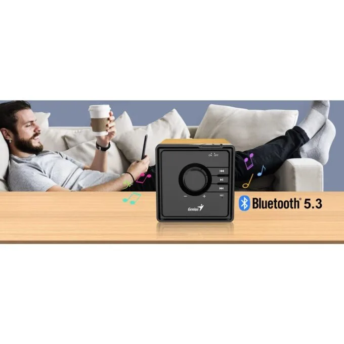 Genius Mobile Speaker Portable BT 6W SP-916BT Pine Wood — image 7