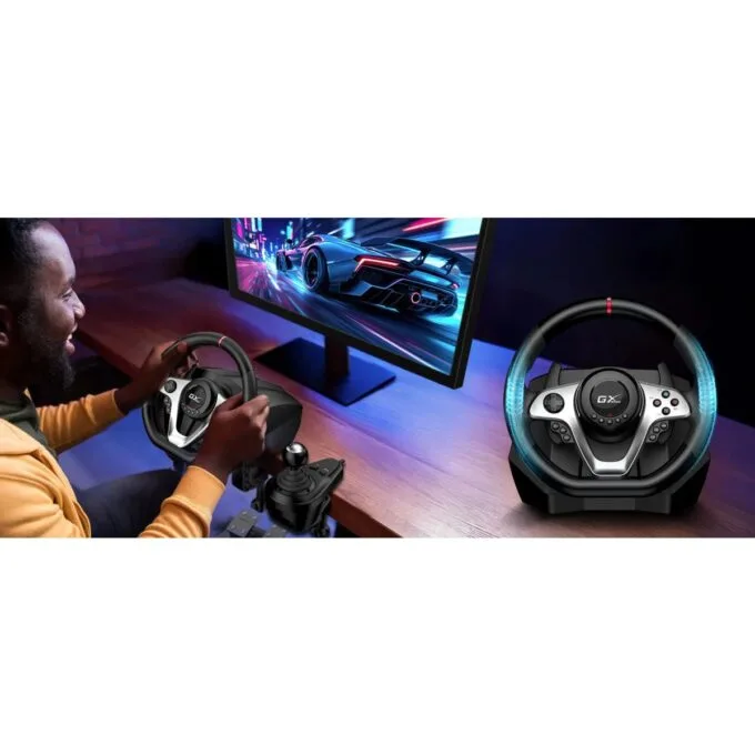 Genius Gaming Wheel Vibration-6+R Gears-3xFoot Pedals PC/PS3/PS4 SpeedMaster X1 — image 13