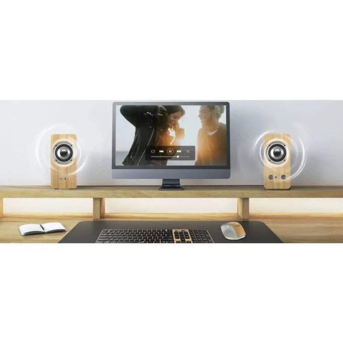Genius PC Speakers 2.0 16W SP-HF400 Brown Wood — image 8