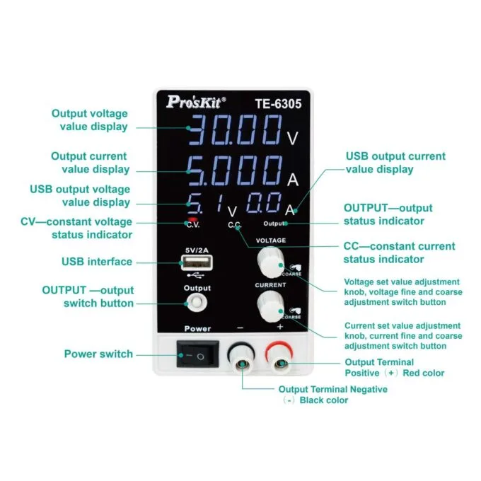 Proskit Bench Switching Power Supply 0-30V / 0-5A — image 12
