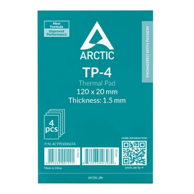 ARCTIC TP-4 120x20mm, 1.5mm - 4 Pack Premium Performance Thermal Pad — image 3