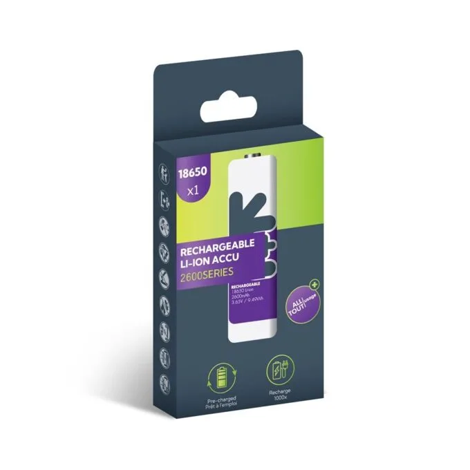 Uniross U1BT1826 18650 Rechargeable Lithium Battery 2600mAh (1pc) — image 2