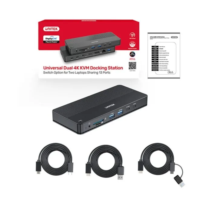 Unitek KVM Switch 2 PCs 2 monitors 4K — image 15
