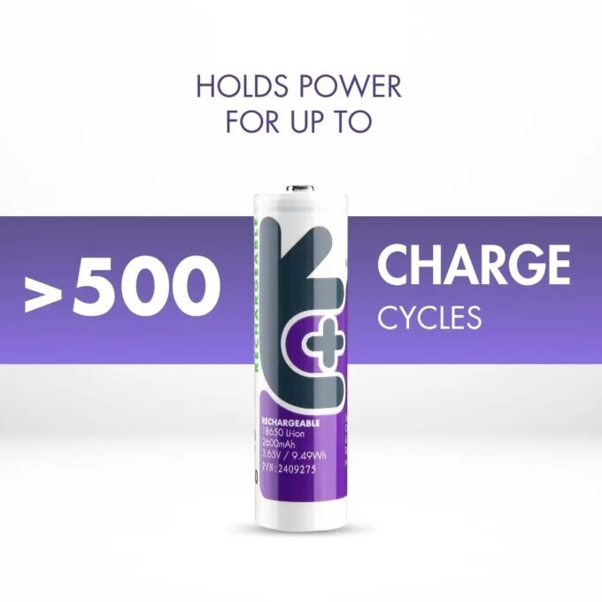 Uniross U1BT1826 18650 Rechargeable Lithium Battery 2600mAh (1pc) — image 4