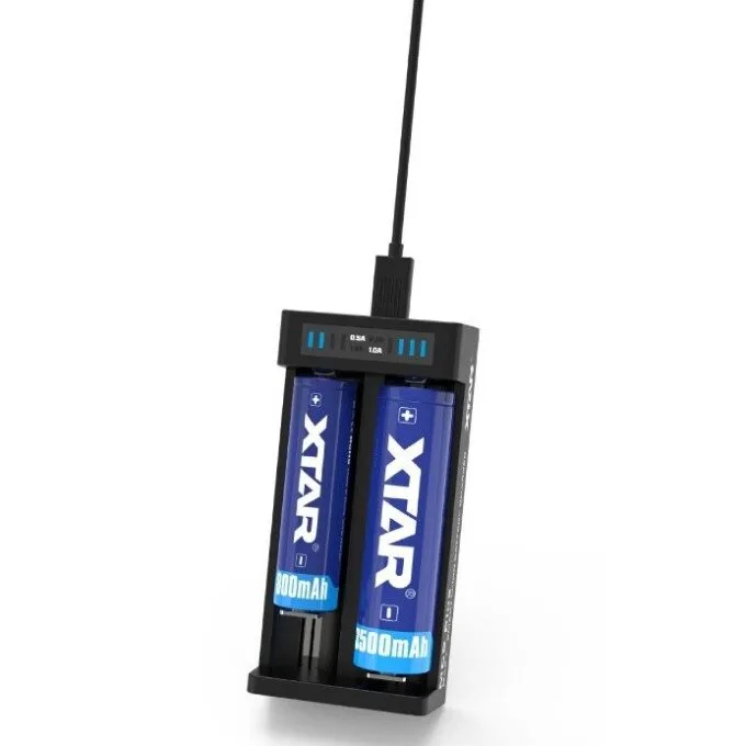 XTAR MC2 PLUS 1A Charger 2-Slots for Lithium Batteries 10440 to 26650 — image 2