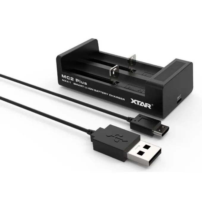 XTAR MC2 PLUS 1A Charger 2-Slots for Lithium Batteries 10440 to 26650 — image 3