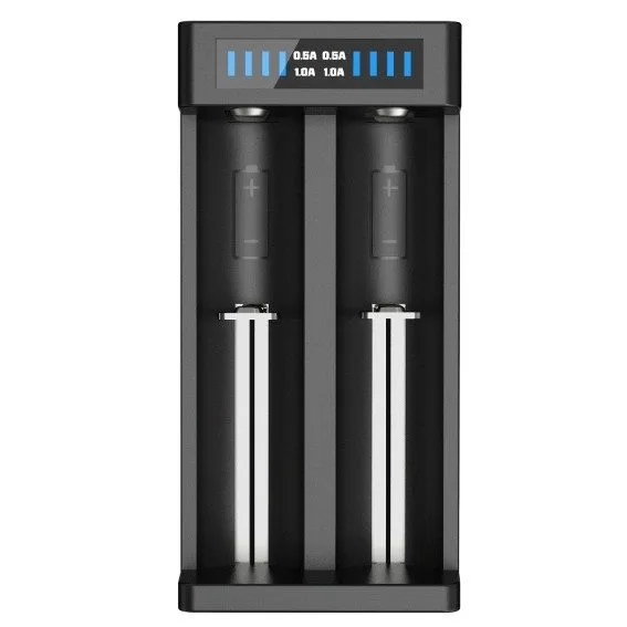 XTAR MC2 PLUS 1A Charger 2-Slots for Lithium Batteries 10440 to 26650 — image 1