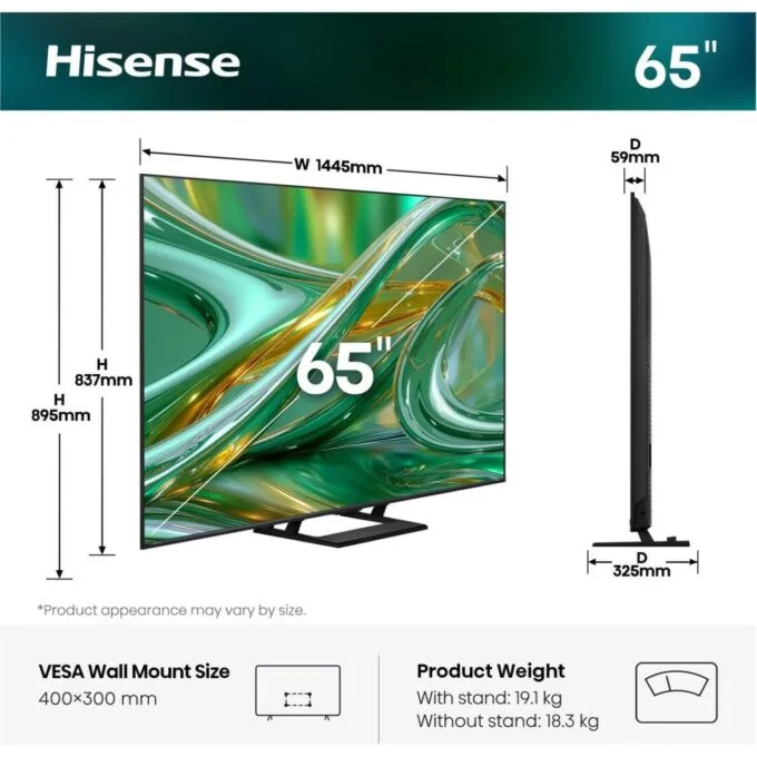 65" Hisense 65E8S 164cm 4K UHD Mini LED SmartTV — image 15