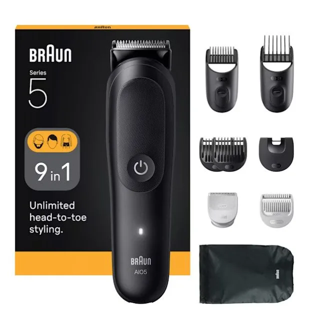 Series 5 All-In-One Style Kit AIO5540 (black, 9-in-1) — image 1