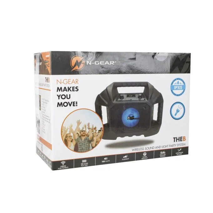 <font color="red">OPEN BOX</font> N-Gear StreetBox Portable Speaker BT/USB/FM with Wired Microphone — image 3