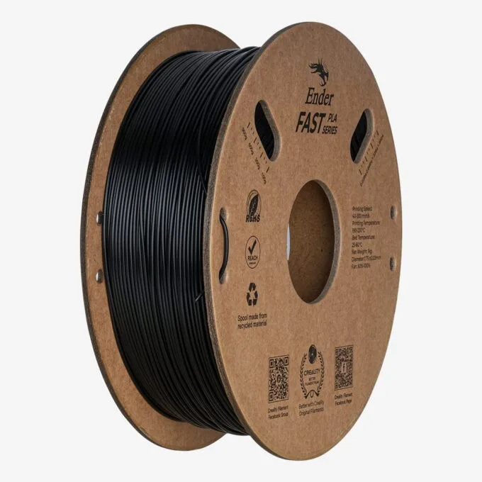 Creality Ender Fast PLA Black - 300mm/s 3D Printer Filament  1 kg Spool,1.95 — image 1