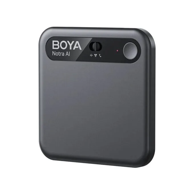 BOYA Notra Black - AI Audio Recorder - 64GB Room/Phone/BT, AI Transcription & Summary — image 1