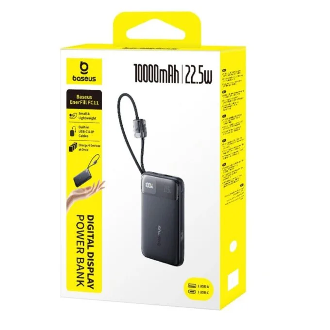 Baseus Powerbank 22.5W 10000mAh + Display  EnerFill FC11  Black — image 6