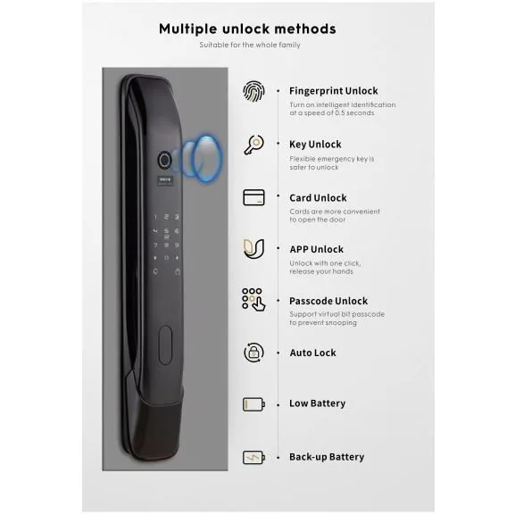 Zudsec Standalone Door Lock Metal With Fingerprint and Key-WiFi — image 6