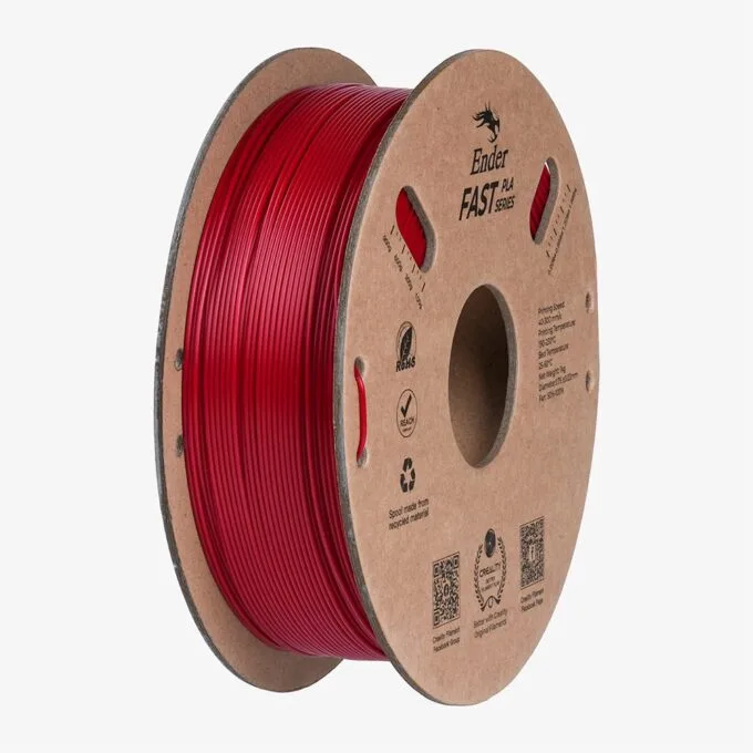 Creality Ender Fast PLA Fire Red 300mm/s 3D Printer Filament  1 kg Spool,1.86 — image 1