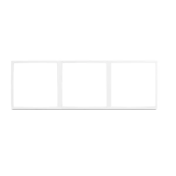 HDL Panel Frame 3 Gang Ivory White — image 1