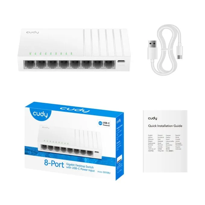 Cudy Switch Gigabit Ethernet 8-Ports Desktop GS108U with USB Power — image 3