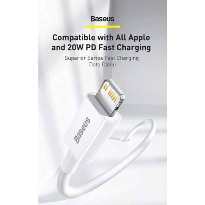 Baseus Cable Lightning to USB-C Superior Series 1.5m White — image 2