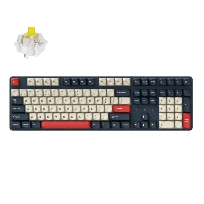 Keychron J5 (KJ5-H4Z) QMK Wireless Mechanical Keyboard Banana Switch Hot-Swap RGB 100% US Dark Blue — image 1