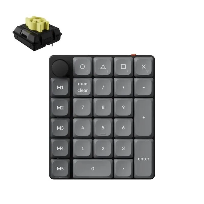 Keychron K0 Max (K0M-H4) QMK Wireless Custom Num Pad Mechanical Low Profile Banana Sw. RGB Hot-Swap — image 1