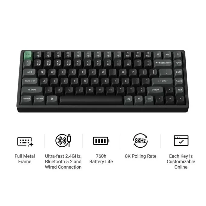 Keychron K2 Ultra (K2U-J3) ZMK Wireless 8K Mechanical Keyboard Brown Switch (Hot-Swap) 75% Us Layout — image 2