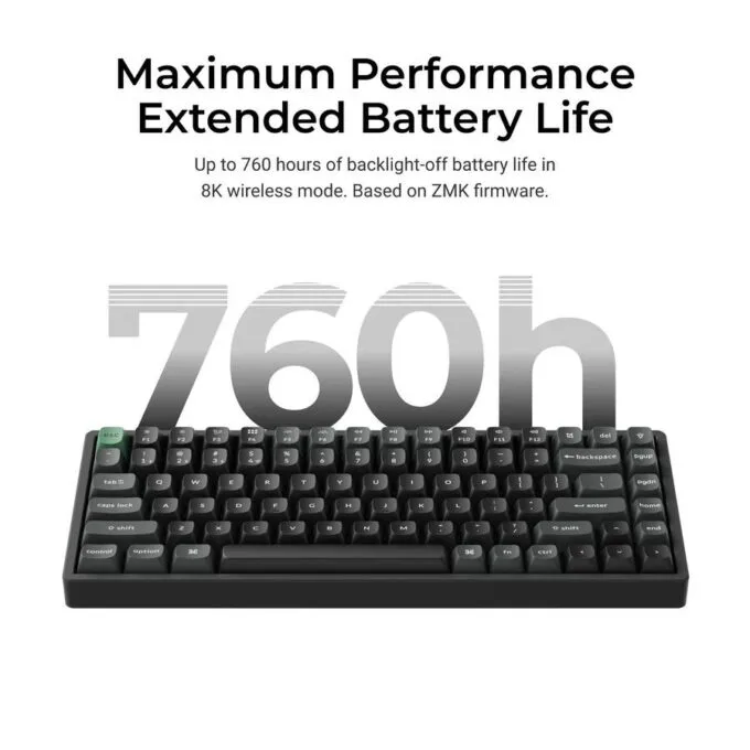 Keychron K2 Ultra (K2U-J3) ZMK Wireless 8K Mechanical Keyboard Brown Switch (Hot-Swap) 75% Us Layout — image 4