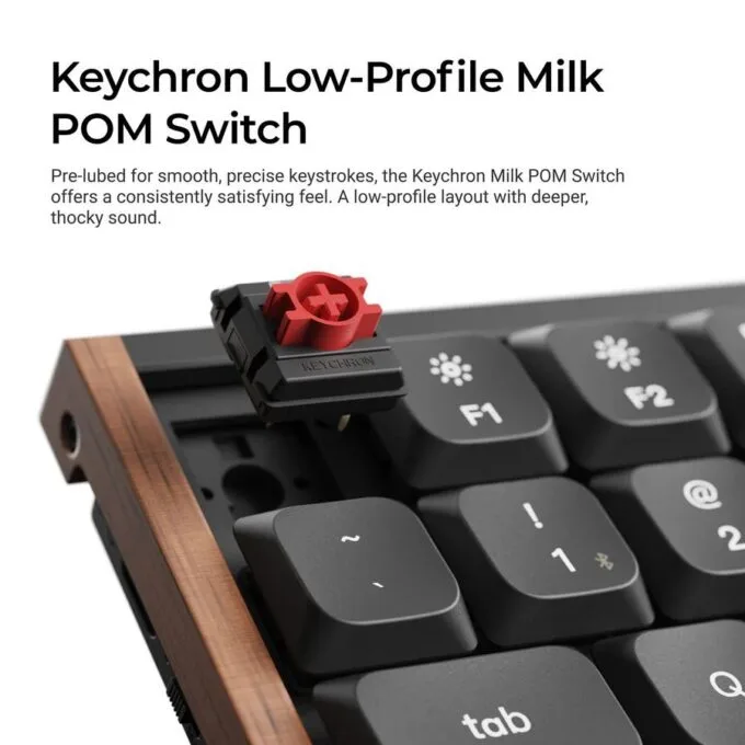 Keychron K3 Ultra (K3U-H3) QMK 8K Wireless Mechanical Keyboard Brown Switch Low Profile Wood Fr. 75% — image 5