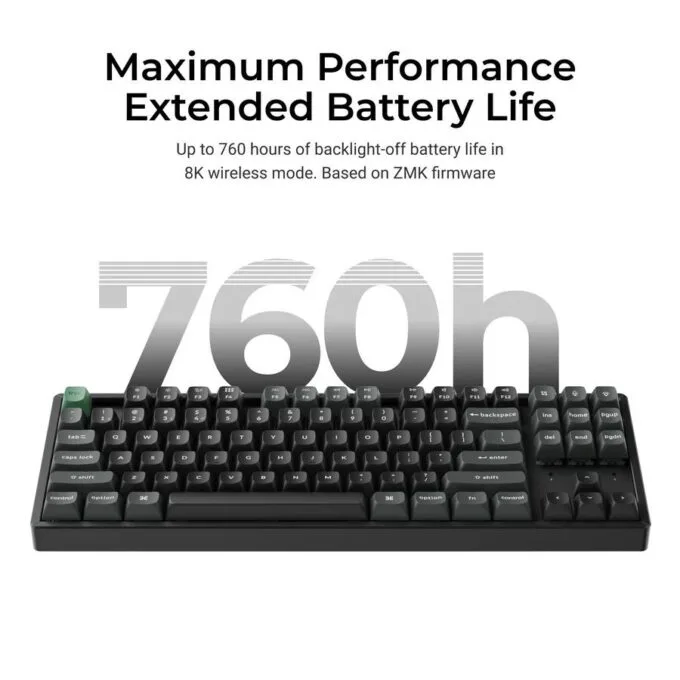 Keychron K8 Ultra (K8U-J3) ZMK Wireless 8K Mechanical Keyboard Brown Switch (Hot-Swap) 80% Us Layout — image 5