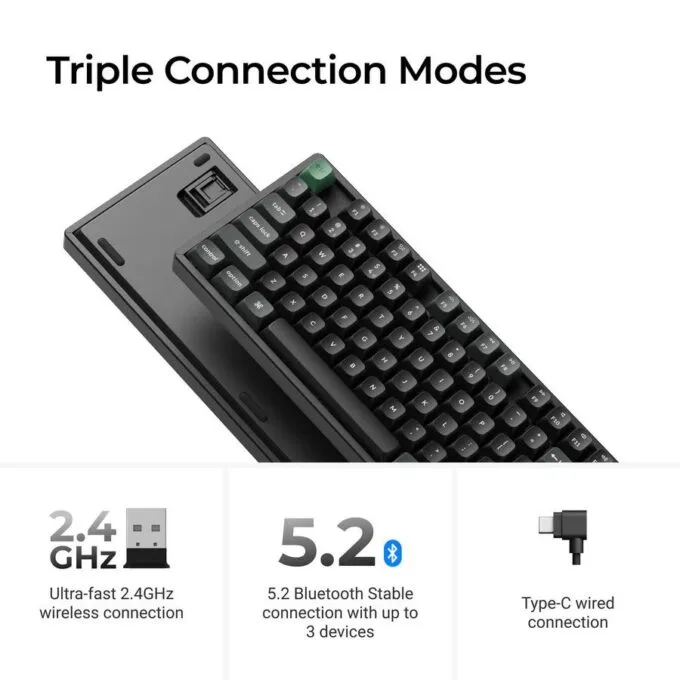 Keychron K2 Ultra (K2U-J1) ZMK Wireless 8K Mechanical Keyboard Red Switch (Hot-Swap) 75% Us Layout — image 8