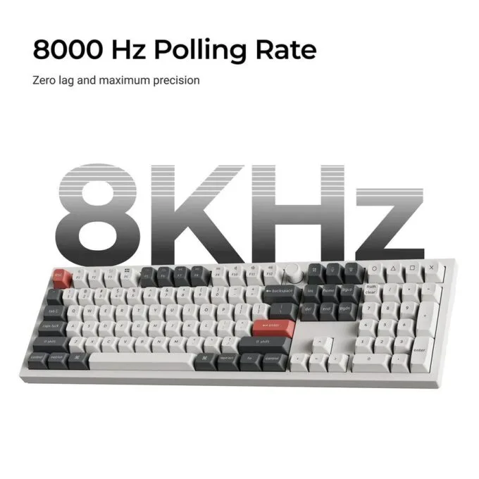 Keychron Q6 Ultra (Q6U-P1) ZMK RGB 8K Wireless Custom Mechanical Keyboard-Red Switch 100% US White — image 3
