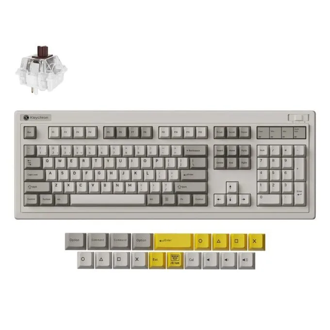 Keychron R6 (R6-M3) QMK Wireless Mechanical Keyboard Brown Switch Hot-Swap RGB 100% US Retro — image 1