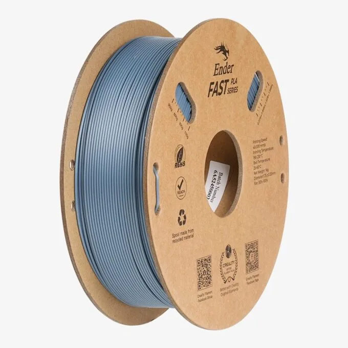 Creality Ender Fast PLA Light Gray 300mm/s 3D Printer Filament  1 kg Spool,1.88 (grey) — image 1