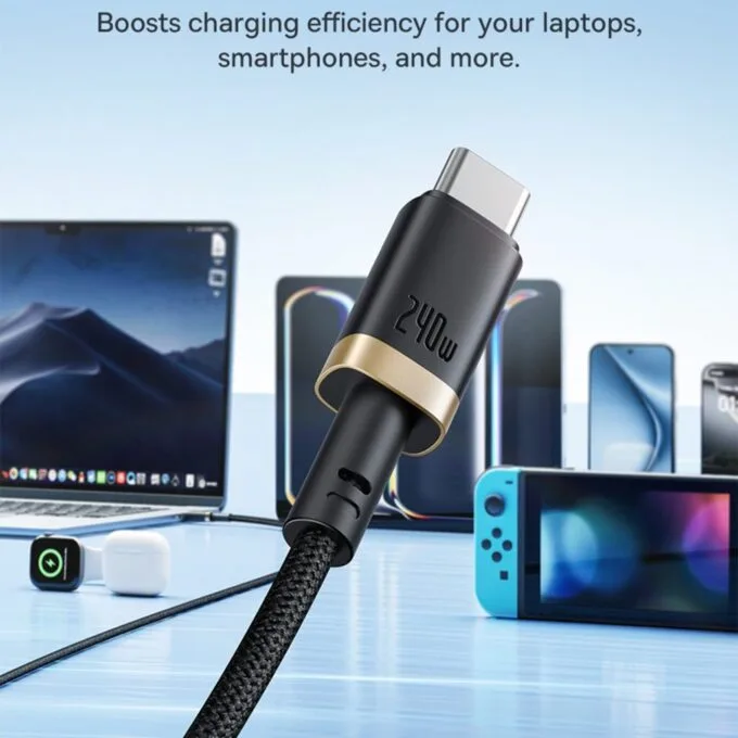Baseus Cable USB-C to USB-C Dura Braided 1.0m 240W Black — image 4