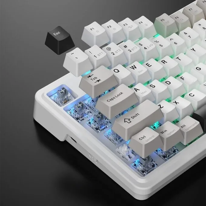 Machenike Wireless Gaming Keyboard ,Wired,Bluetooth,2.4G, Linear Silver Switches,4000 mAh battery, KG87 — image 4
