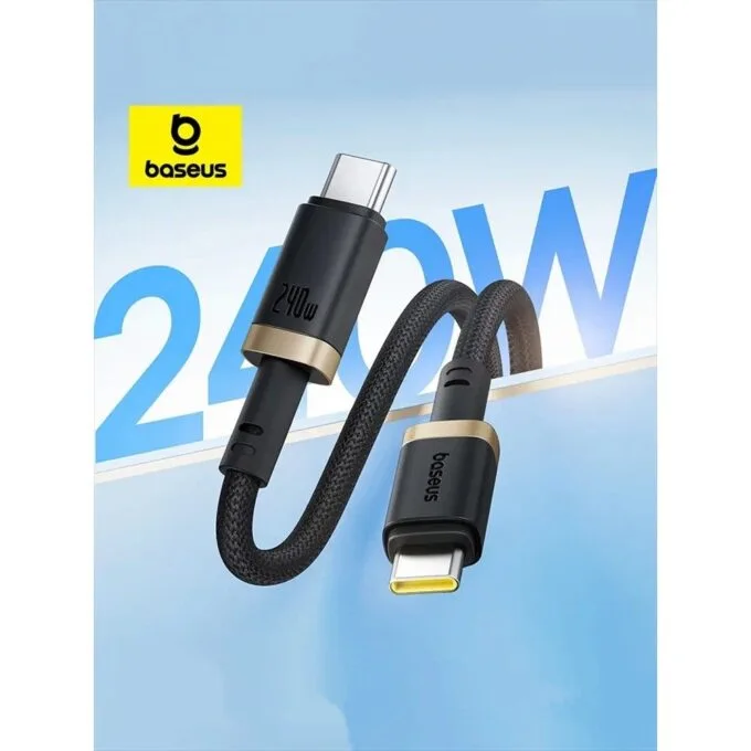 Baseus Cable USB-C to USB-C Dura Braided 1.0m 240W Black — image 2