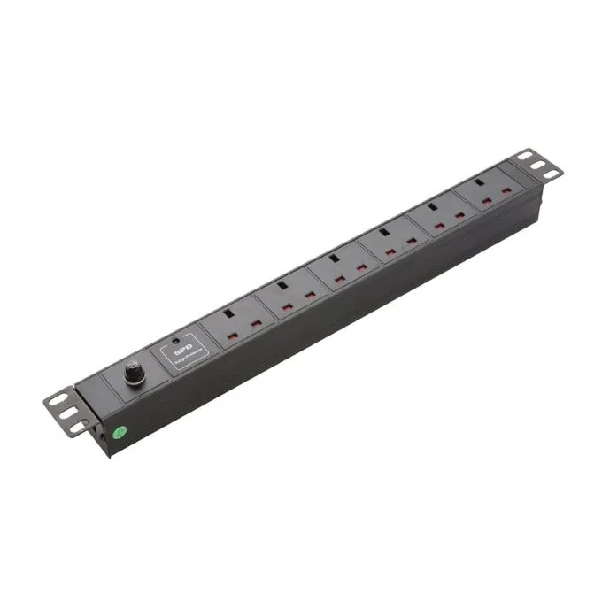 NETPRO PDU 6-Way 1U with Circuit Breaker 13A NP-CPDU6-CB UK — image 1