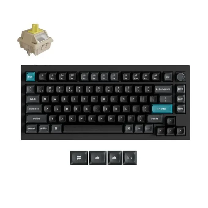 Keychron Q1 Ultra (Q1U-M4) ZMK RGB 8K Wireless Custom Mechanical Keyboard-Banana Switch 75% US — image 1