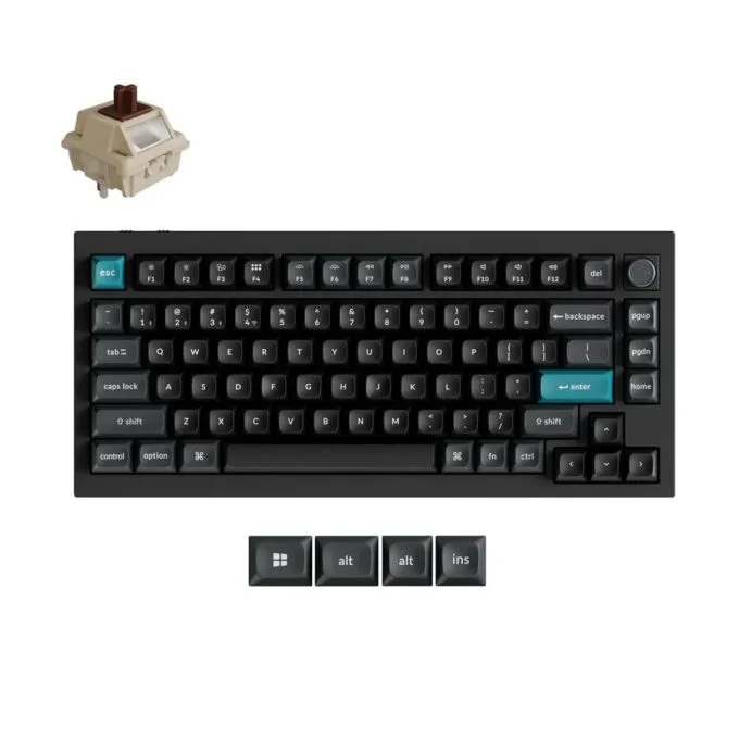Keychron Q1 Ultra (Q1U-M3) ZMK RGB 8K Wireless Custom Mechanical Keyboard-Brown Switch 75% US — image 1