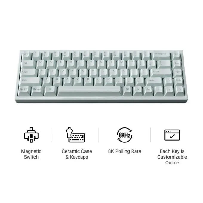 Keychron Q16 HE (Q16HW-L1) QMK Ceramic Custom Hall Effect  Keyboard RGB Lime Switch 65% US Green — image 2