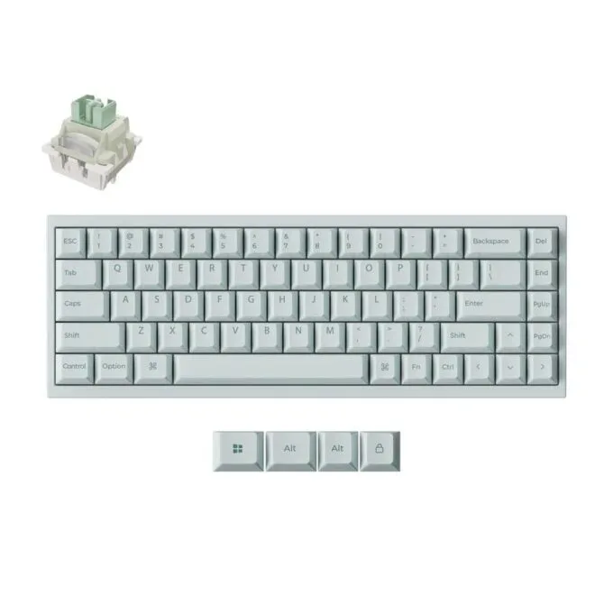 Keychron Q16 HE (Q16HW-L1) QMK Ceramic Custom Hall Effect  Keyboard RGB Lime Switch 65% US Green — image 1