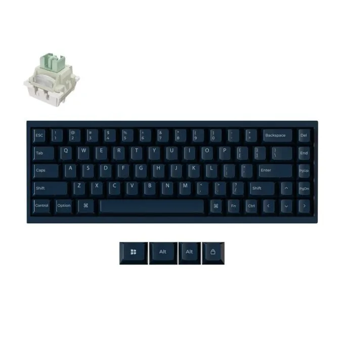 Keychron Q16 HE (Q16HW-J1) QMK Ceramic Custom Hall Effect  Keyboard RGB Lime Switch 65% US Blue — image 1