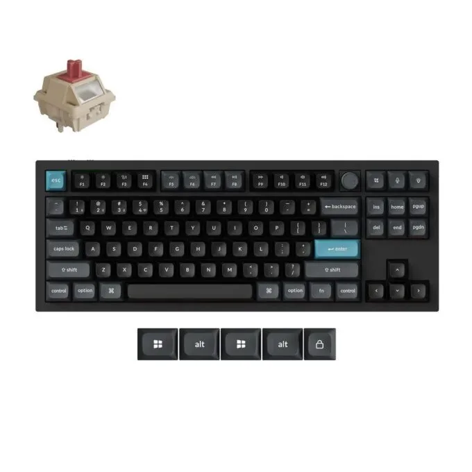 Keychron Q3 Ultra (Q3U-M1) ZMK RGB 8K Wireless Custom Mechanical Keyboard-Red Switch 80% US — image 1