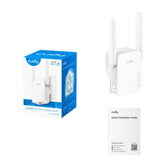 Cudy Extender AX1500 Wi-Fi 6 Mesh RE1500 UK Plug — image 4